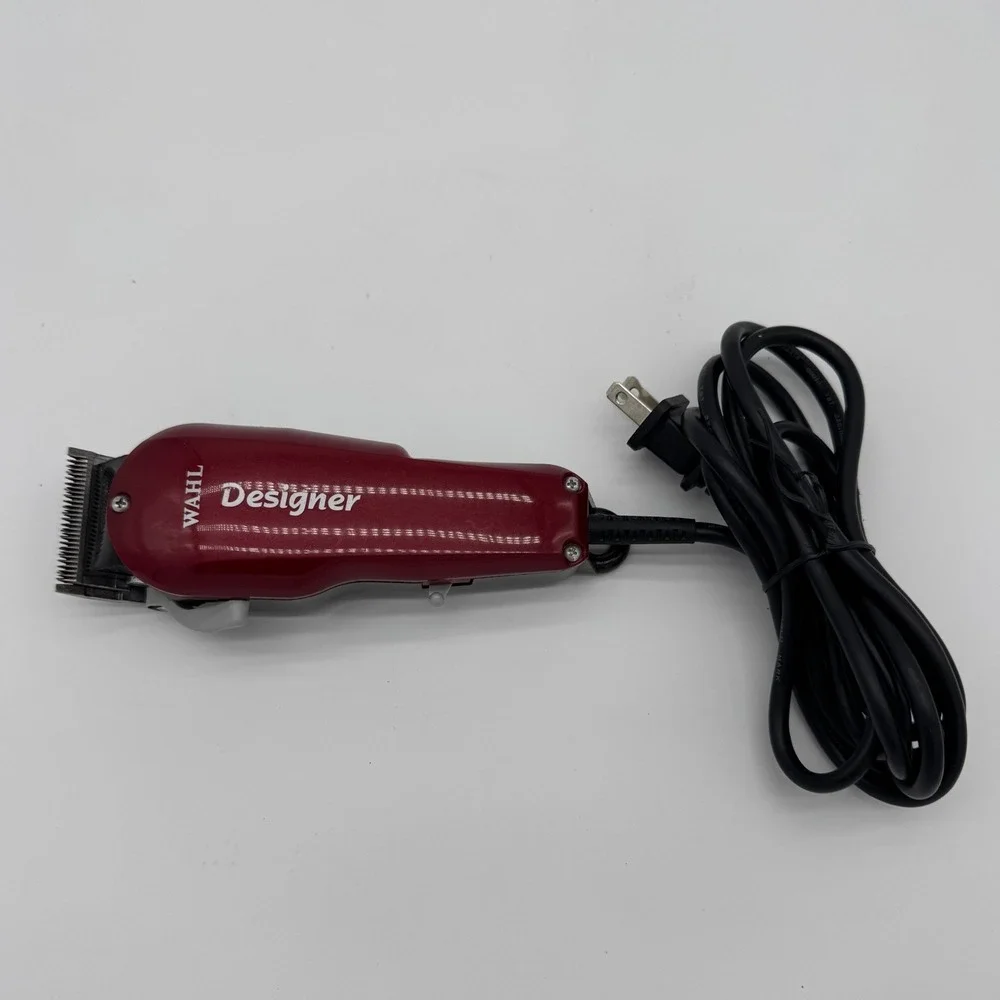 WAHL Model ST Professional Designer Electric Corded Clippers‎ Only Red Tested